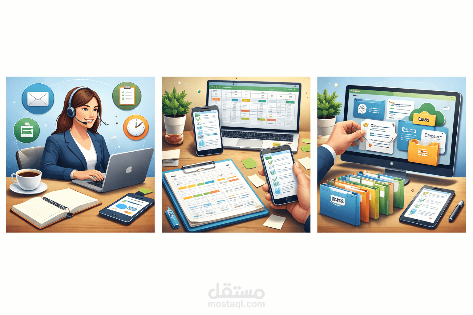 دعم إداري ومساعدة عن بُعد