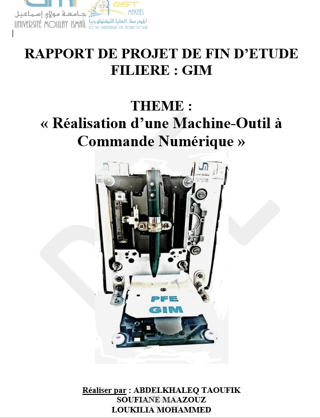 rapport projet fin d'étude