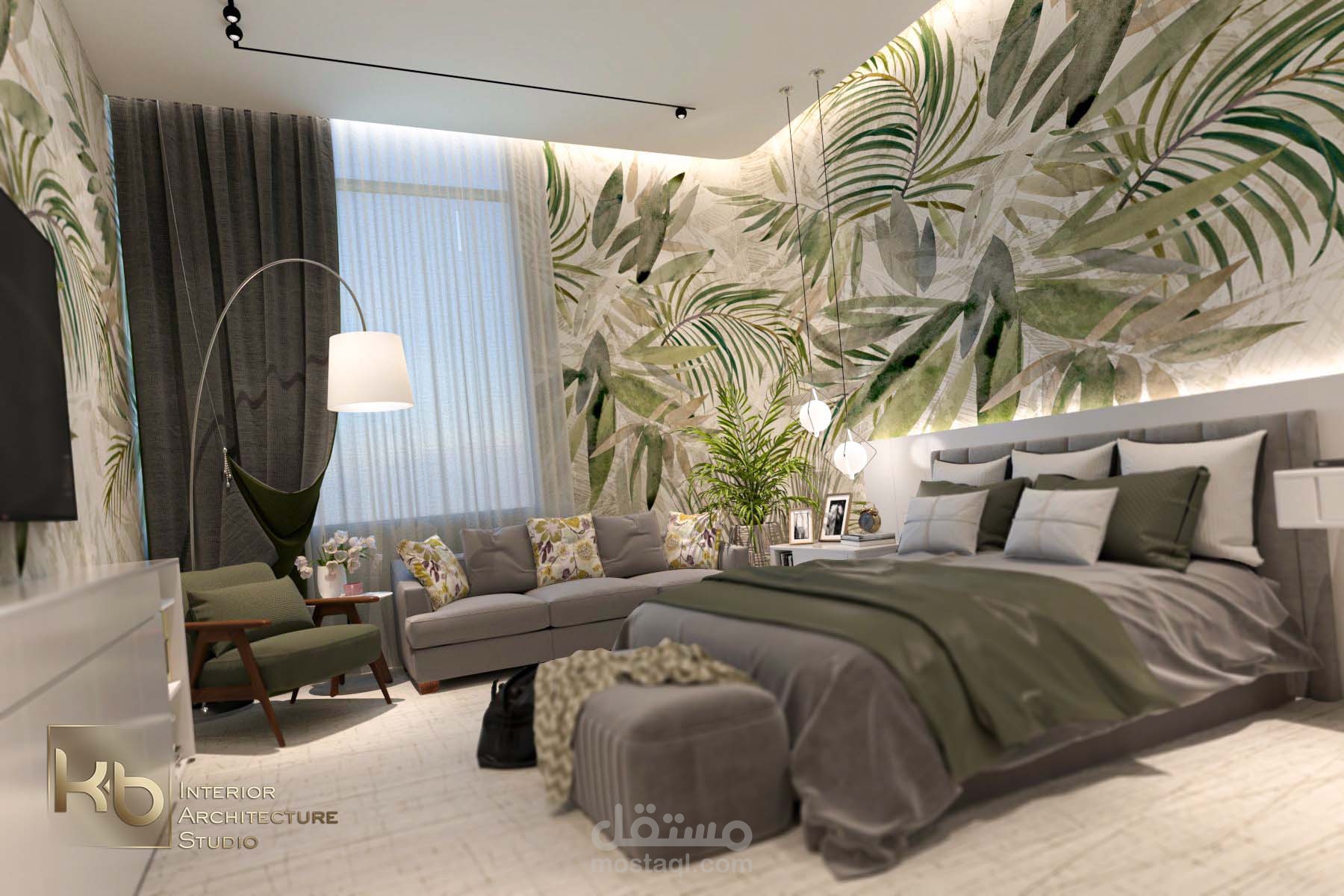 تصميم داخلي لغرفة نوم مودرن