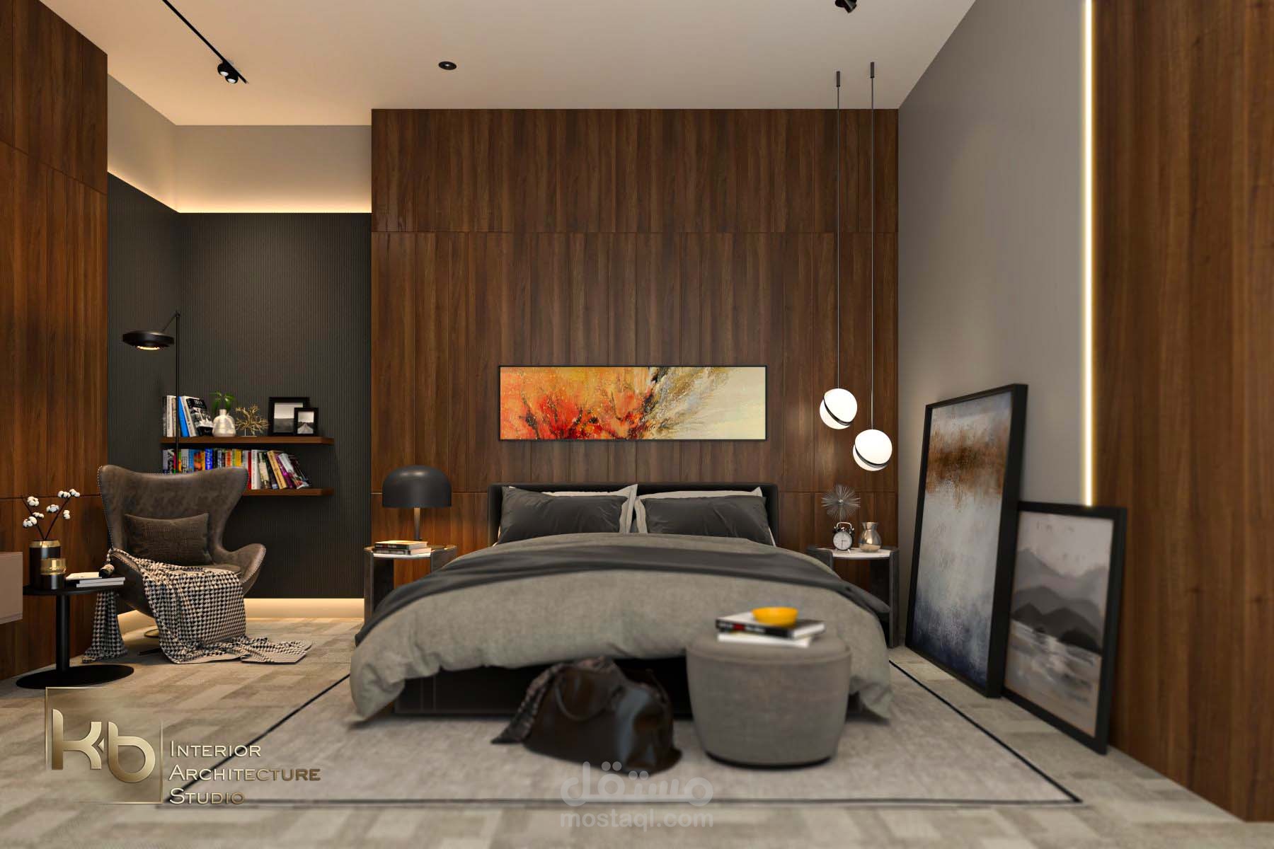تصميم داخلي لغرفة نوم مودرن