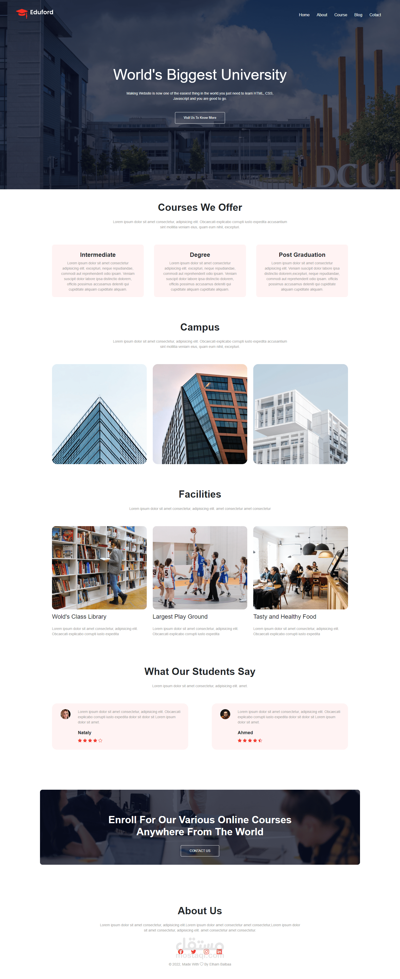 Responsive College Website