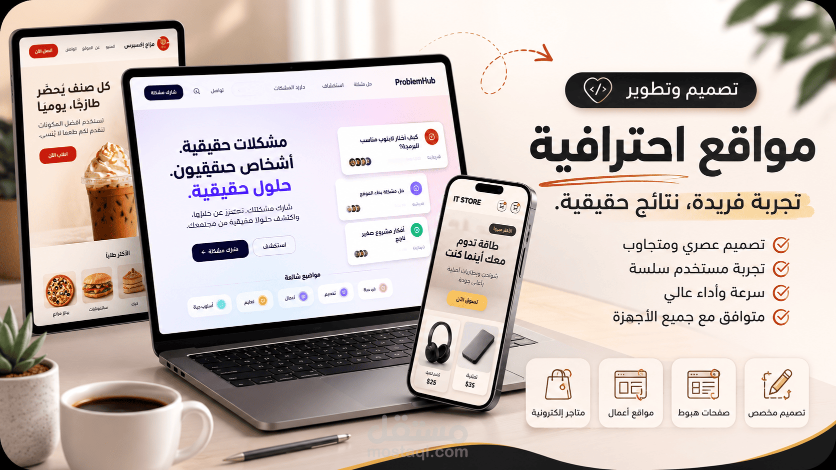 تصميم وتطوير موقع ويب احترافي