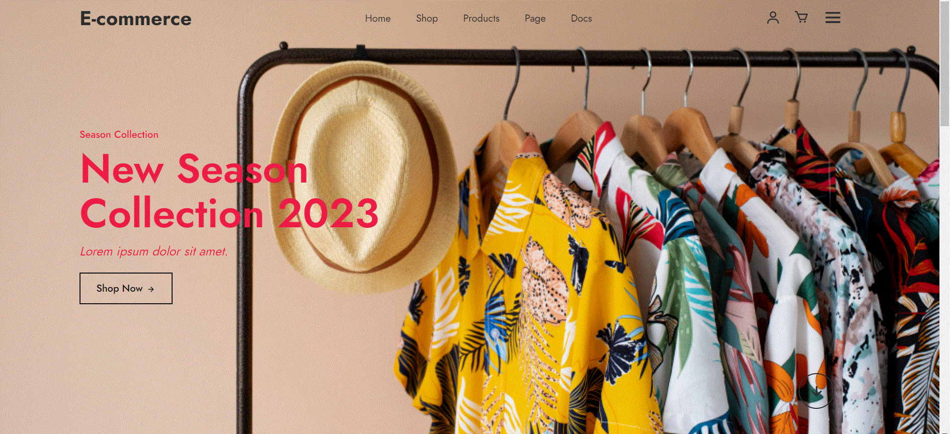 المشاركه في تصميم موقع لبيع المنتجات E-commerce