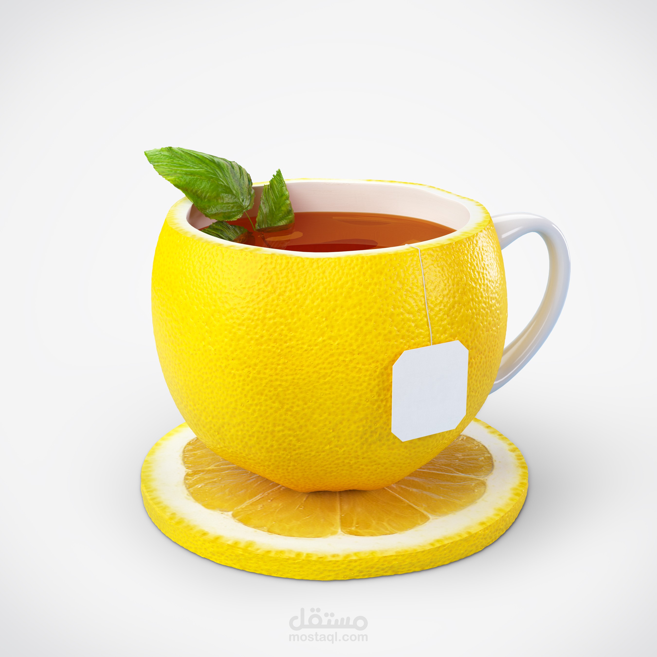 تصميم اعلان خاص بمنتج الشاى
