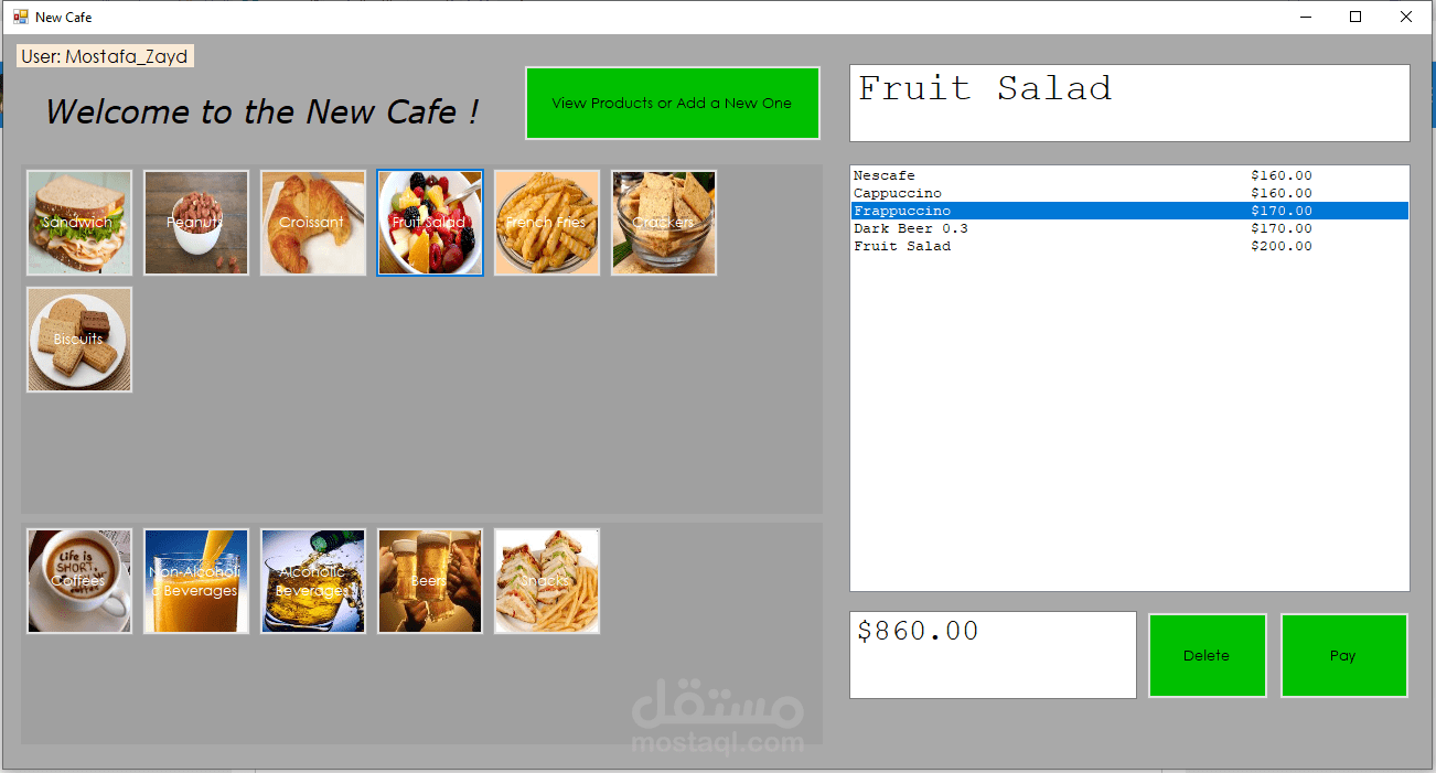 C# Desktop Application For Restaurant & Cafe