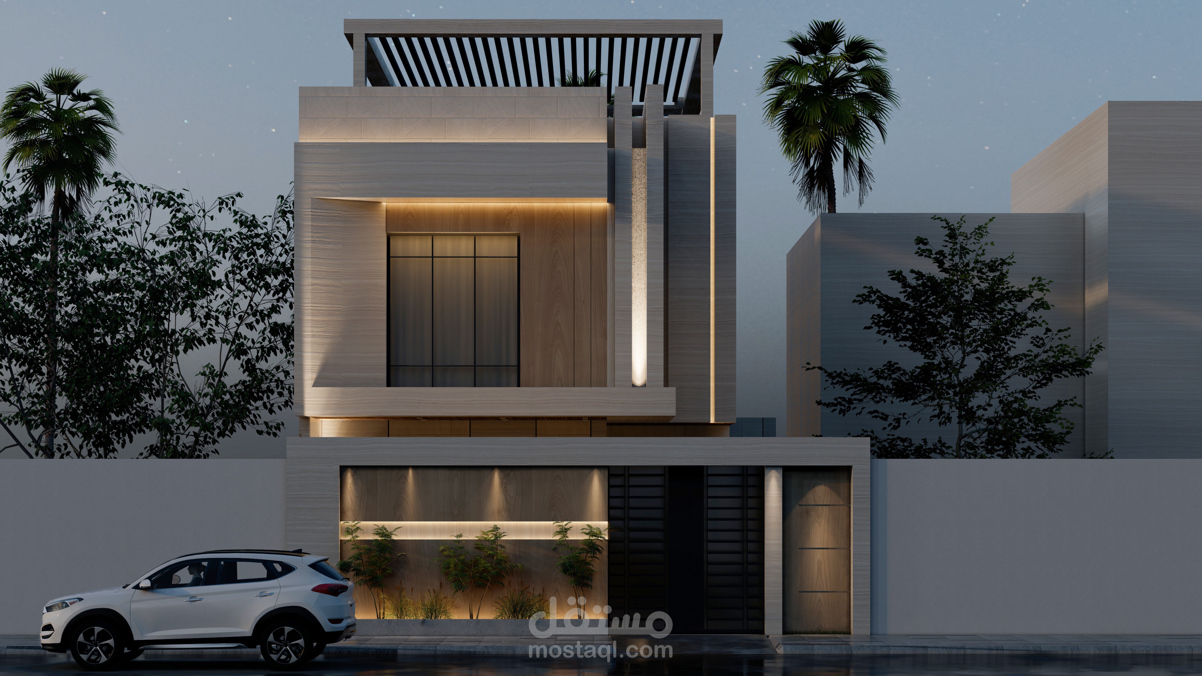 تصميم واجهة فيلا مودرن