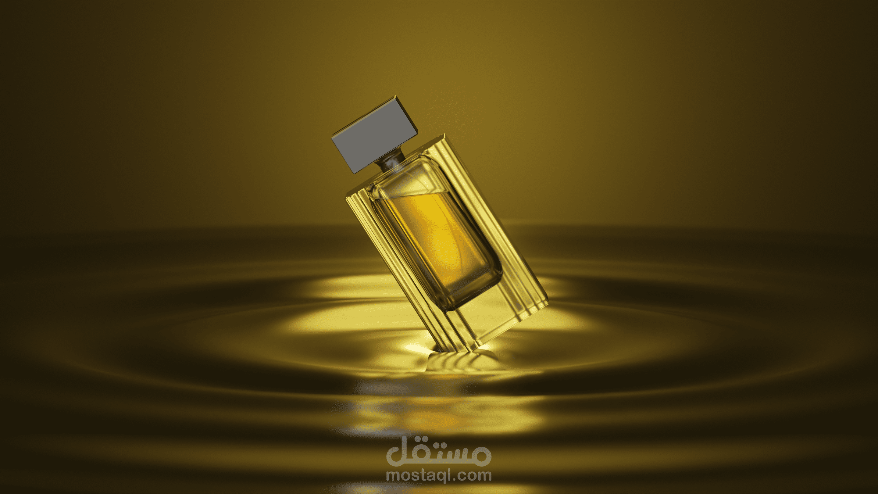 تصميم لعطر ذهبي