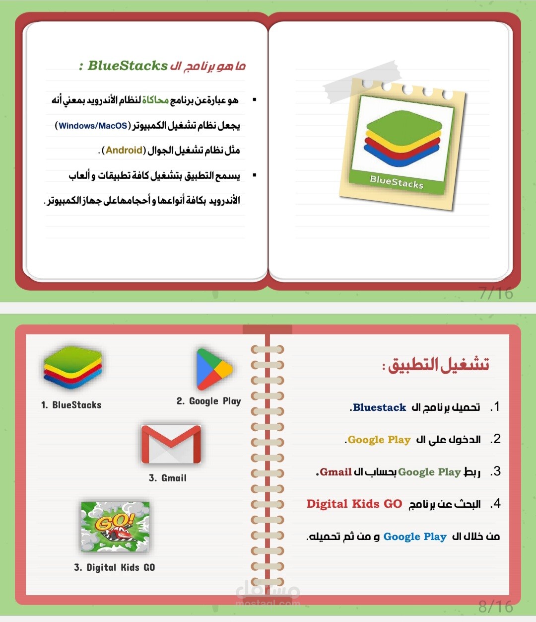 عرض بوربوينت لشرح تطبيق Digital kids Go