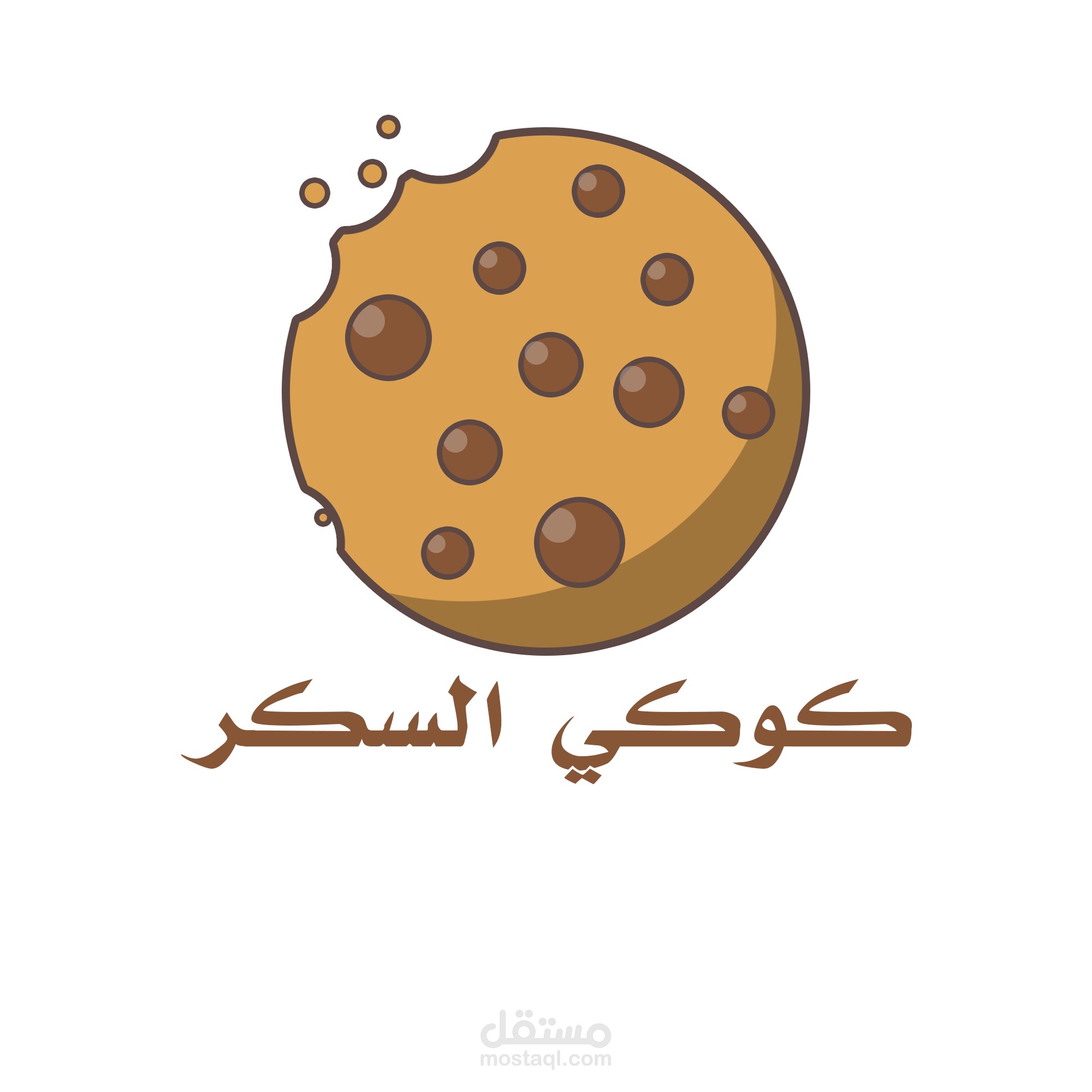 تصميم مرحله اولي للوجو كوكيز سكر