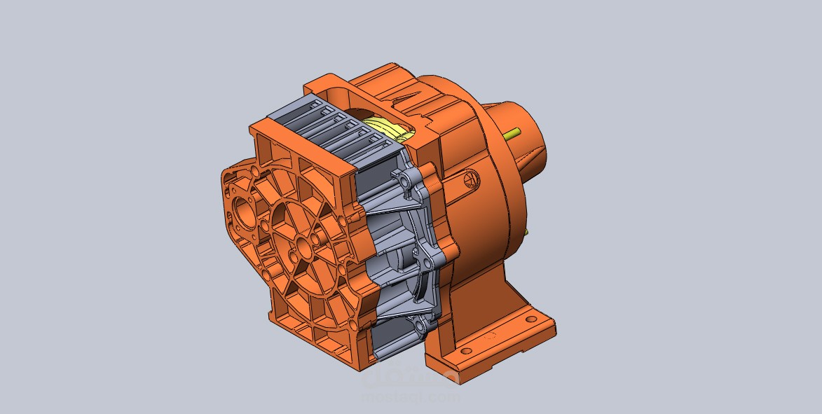 عمل تصميم 3D كامل لكمبرسور حلزونى