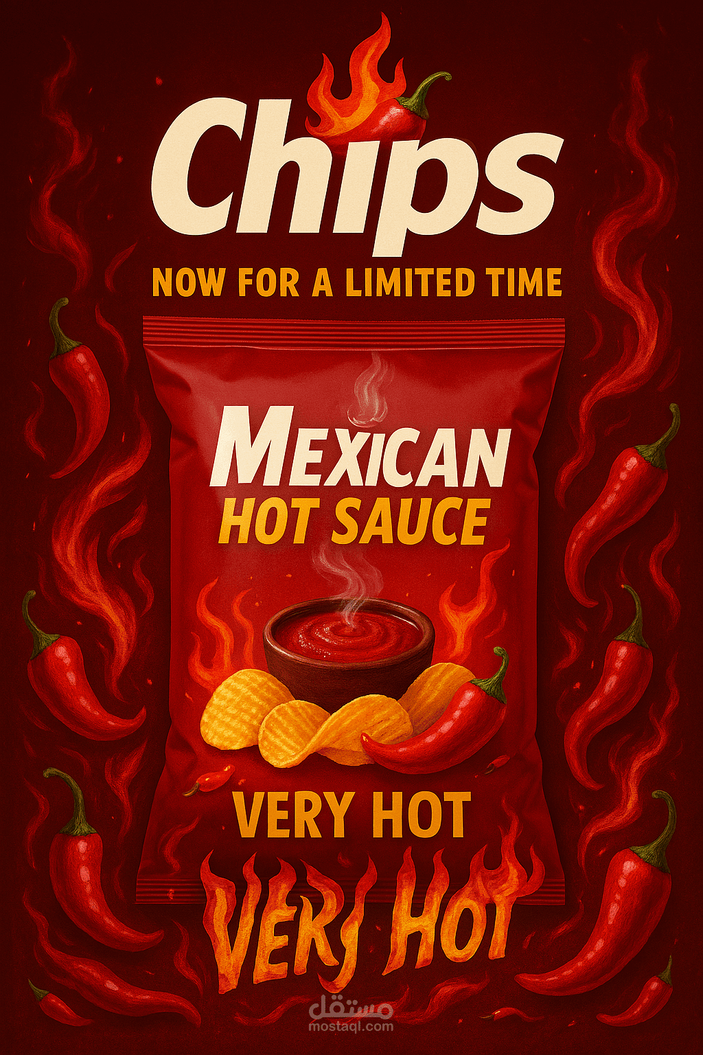 تصميم تجريبي لبوستر شركة شيبس