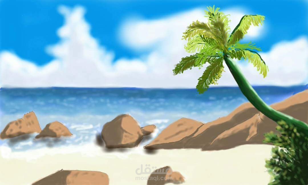رسم منظر طبيعي
