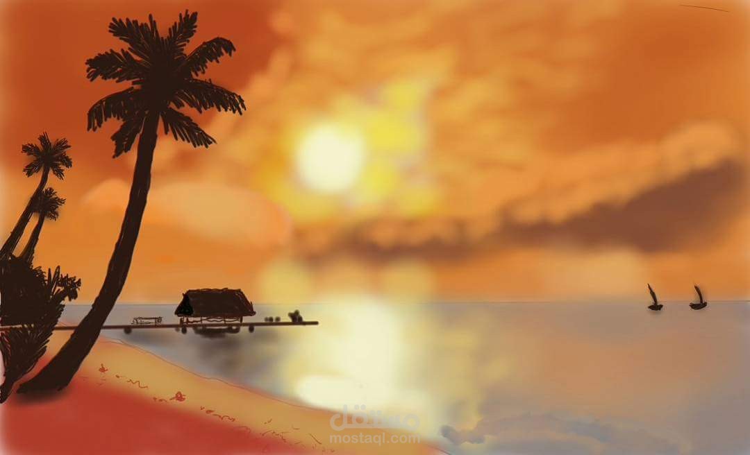 رسمم منظر طبيعي