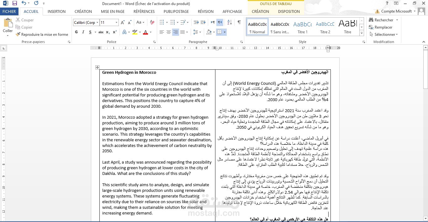 ترجمة مقالة من العربية إلى الإنجليزية