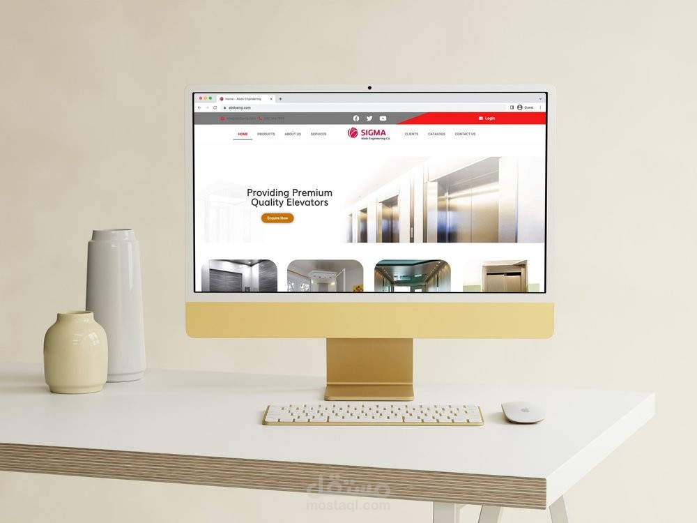 Landing Page Site - AbdoEng | Sigma Elevators