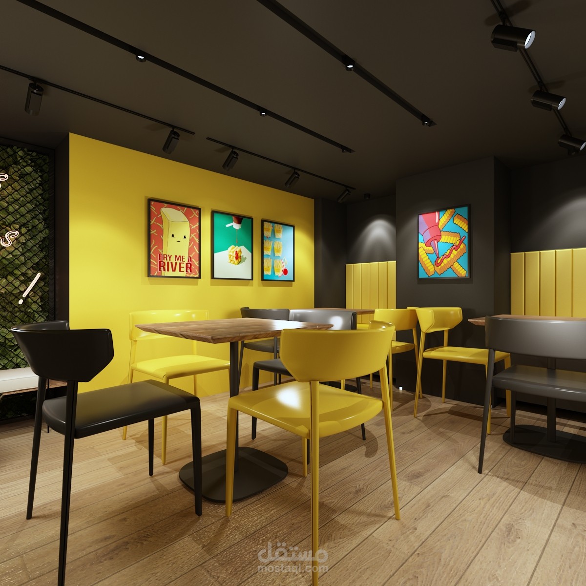 تصميم fast food restaurant