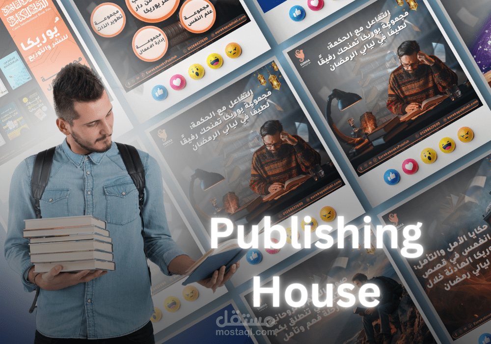 دار نشر الكتب – تصميمات سوشيال ميديا