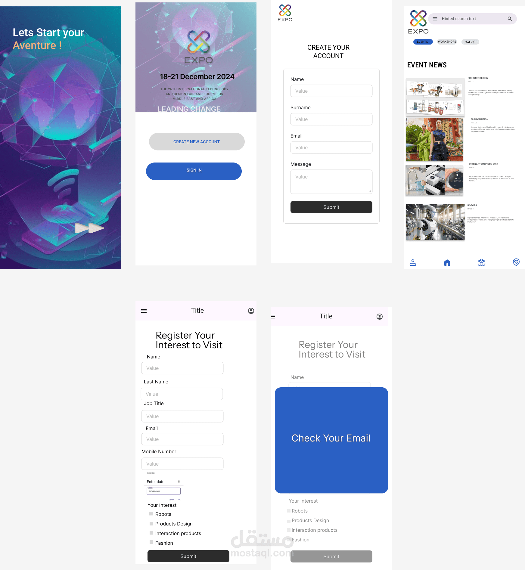 تطبيق حجز تذاكر المعارض