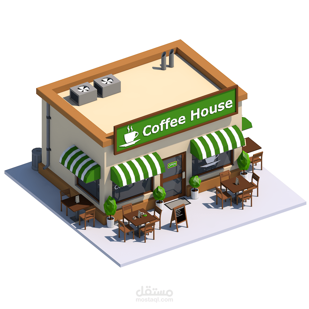 تصميم كفي قهوة 3d