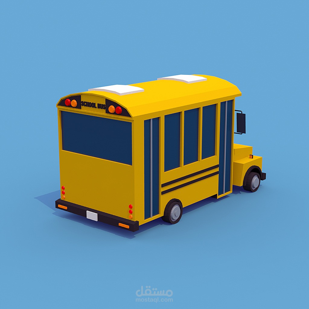 تصميم باص مدرسة3d