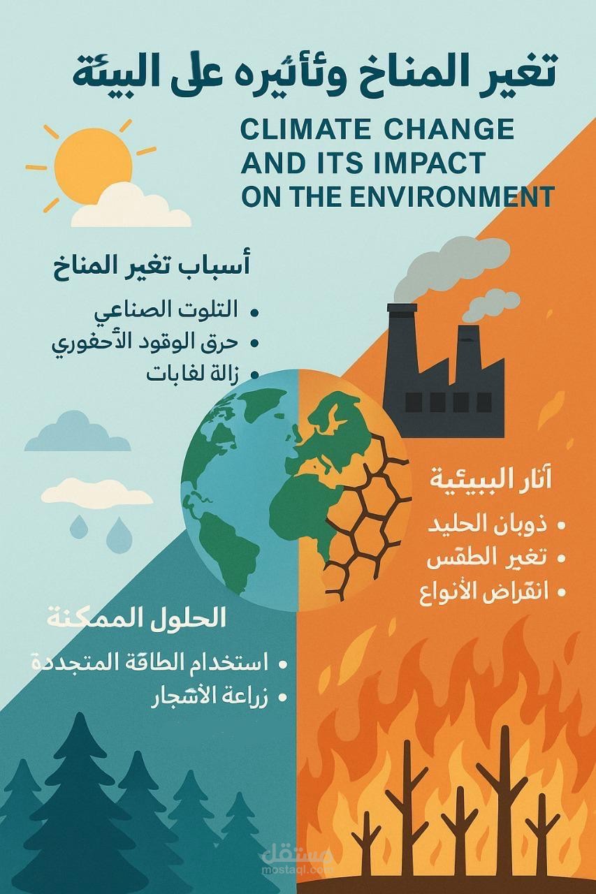 مقاله بعنوان تغير المناخ وتاثيره على البيئه