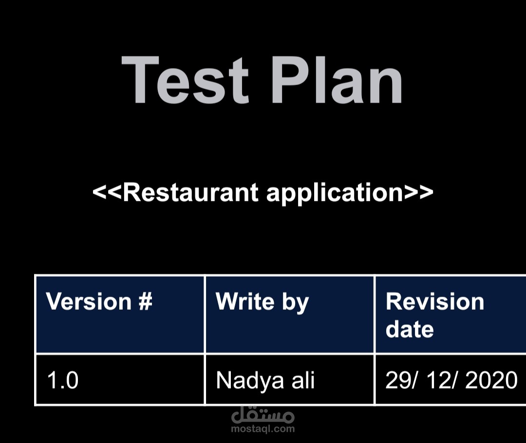 Test plan