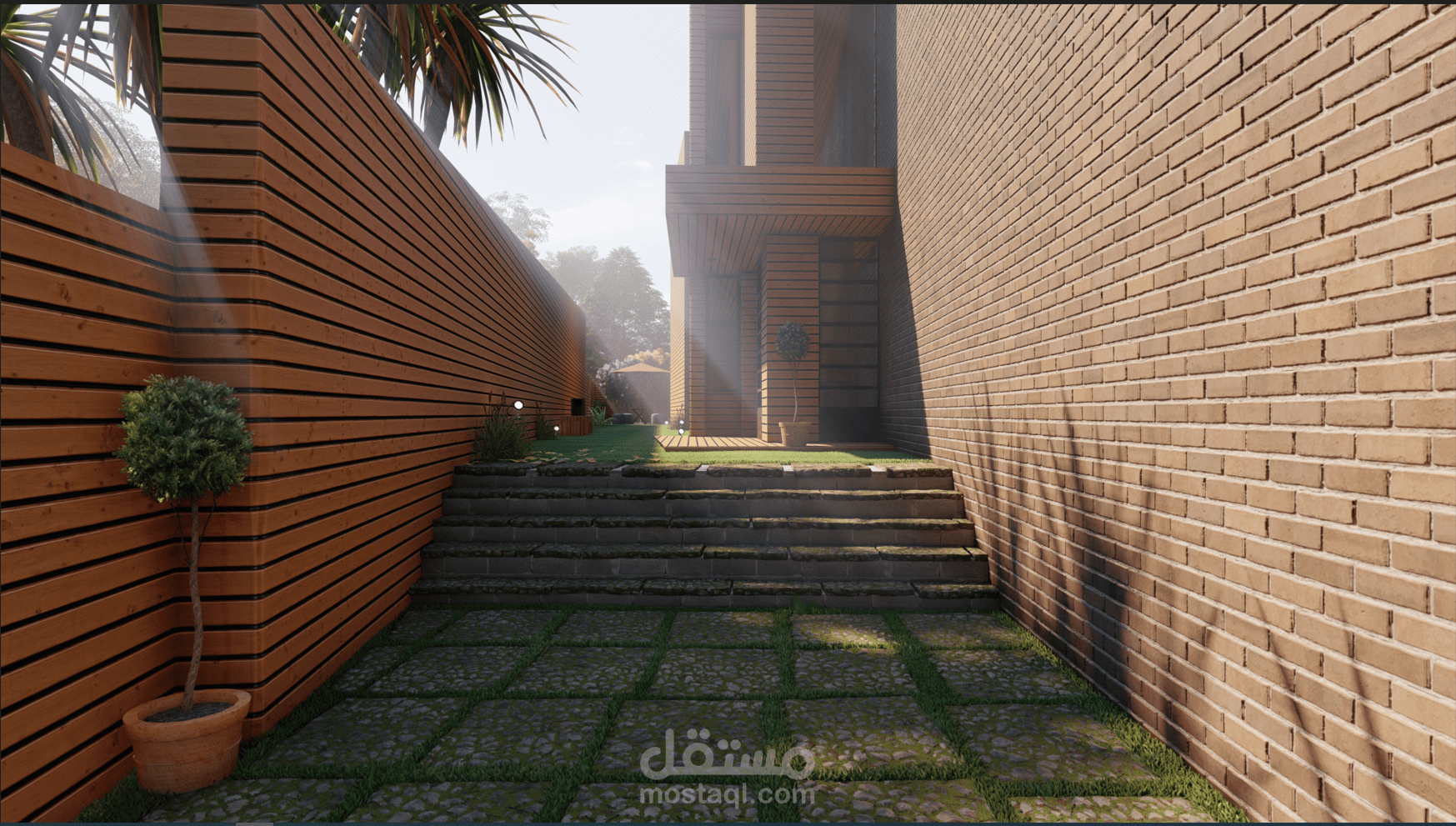 تصميم خارجي لفيلا بالإمارات