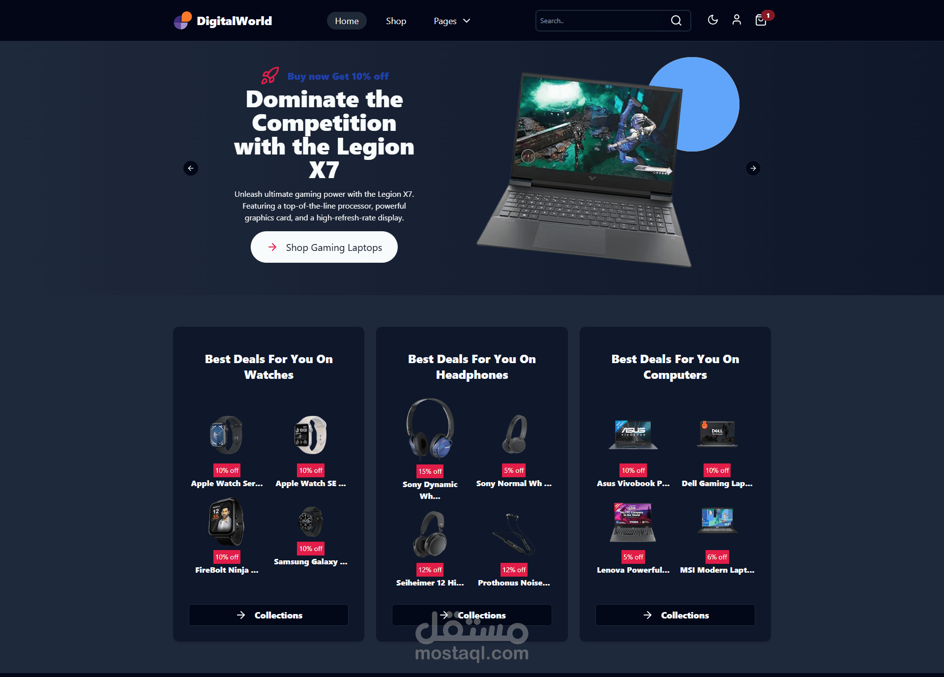 تطوير متجر إلكتروني متكامل باستخدام Next.js