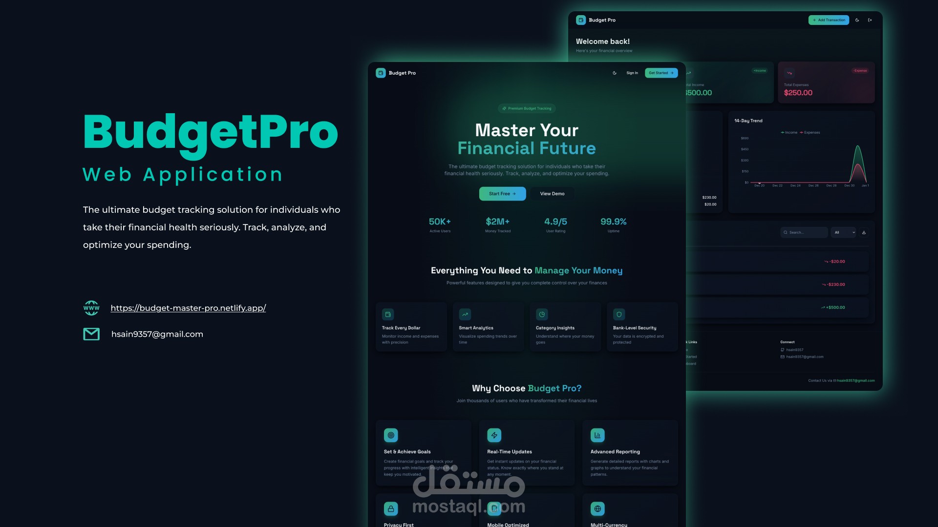 BudgetPro تطبيقك الذكي لأدارة مصروفاتك