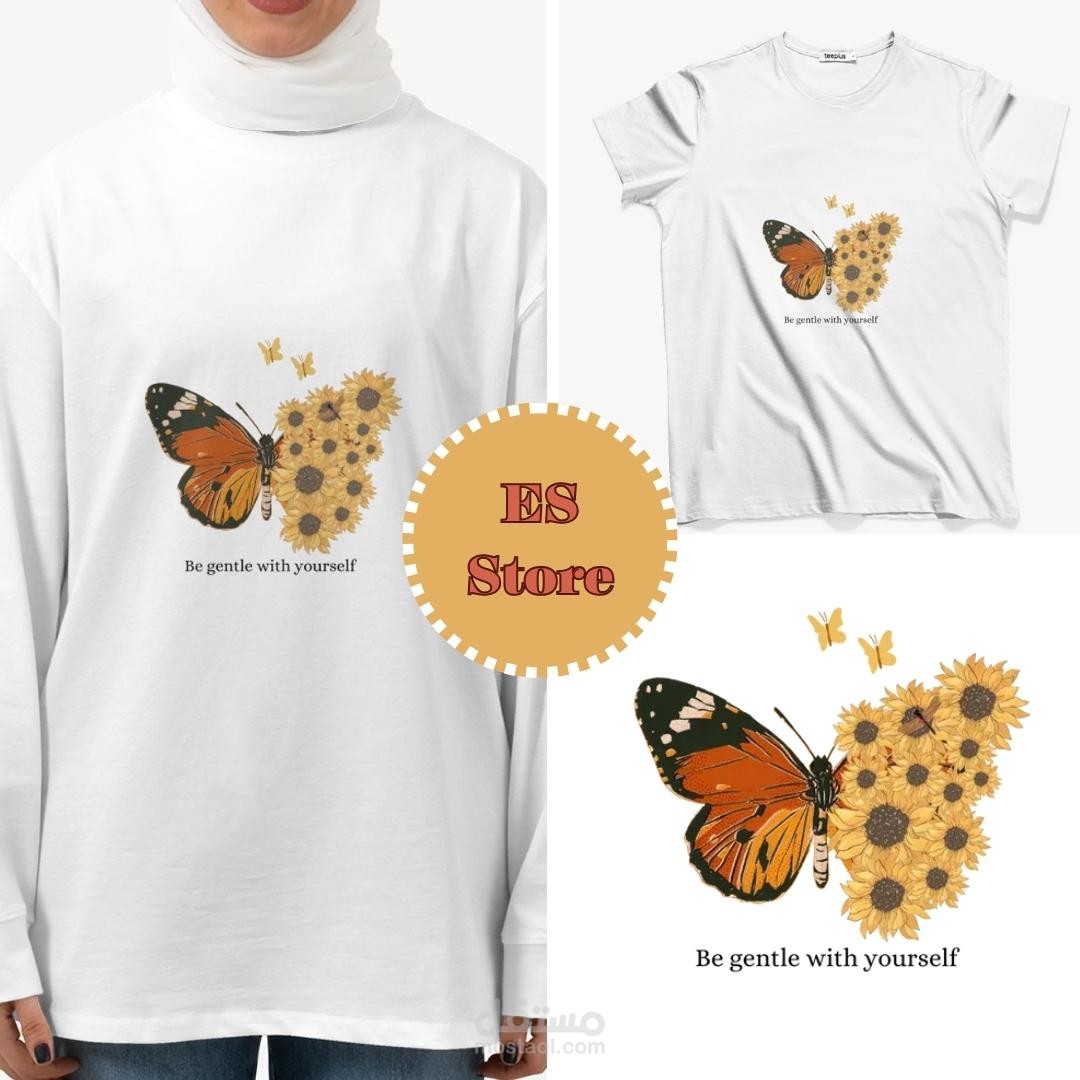 Butterfly Design with positive typography