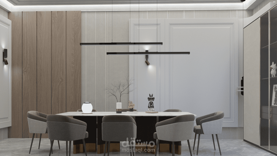 تصميم غرفة طعام نيو كلاسيك