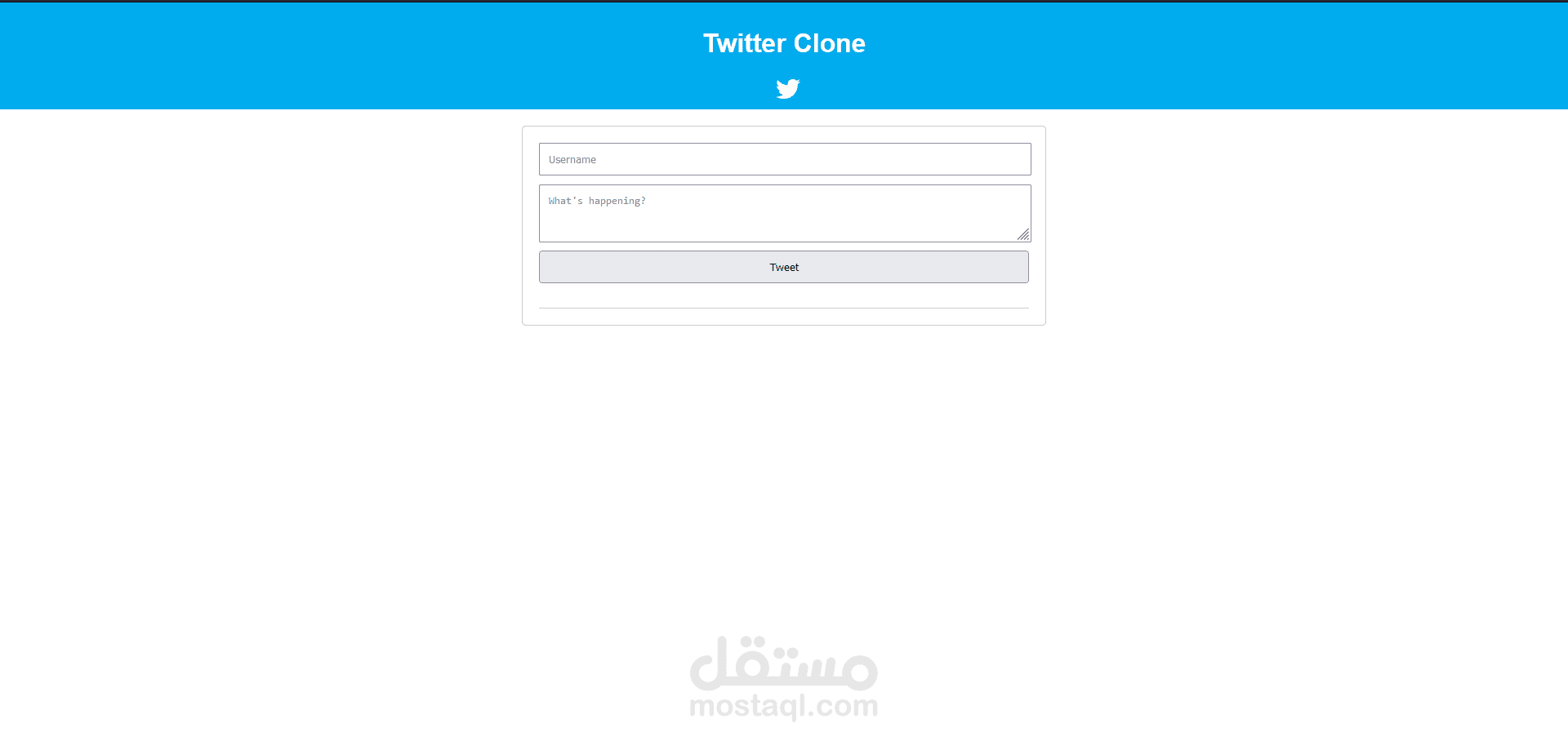 تطبيق ويب بسيط شبيه بتويتر