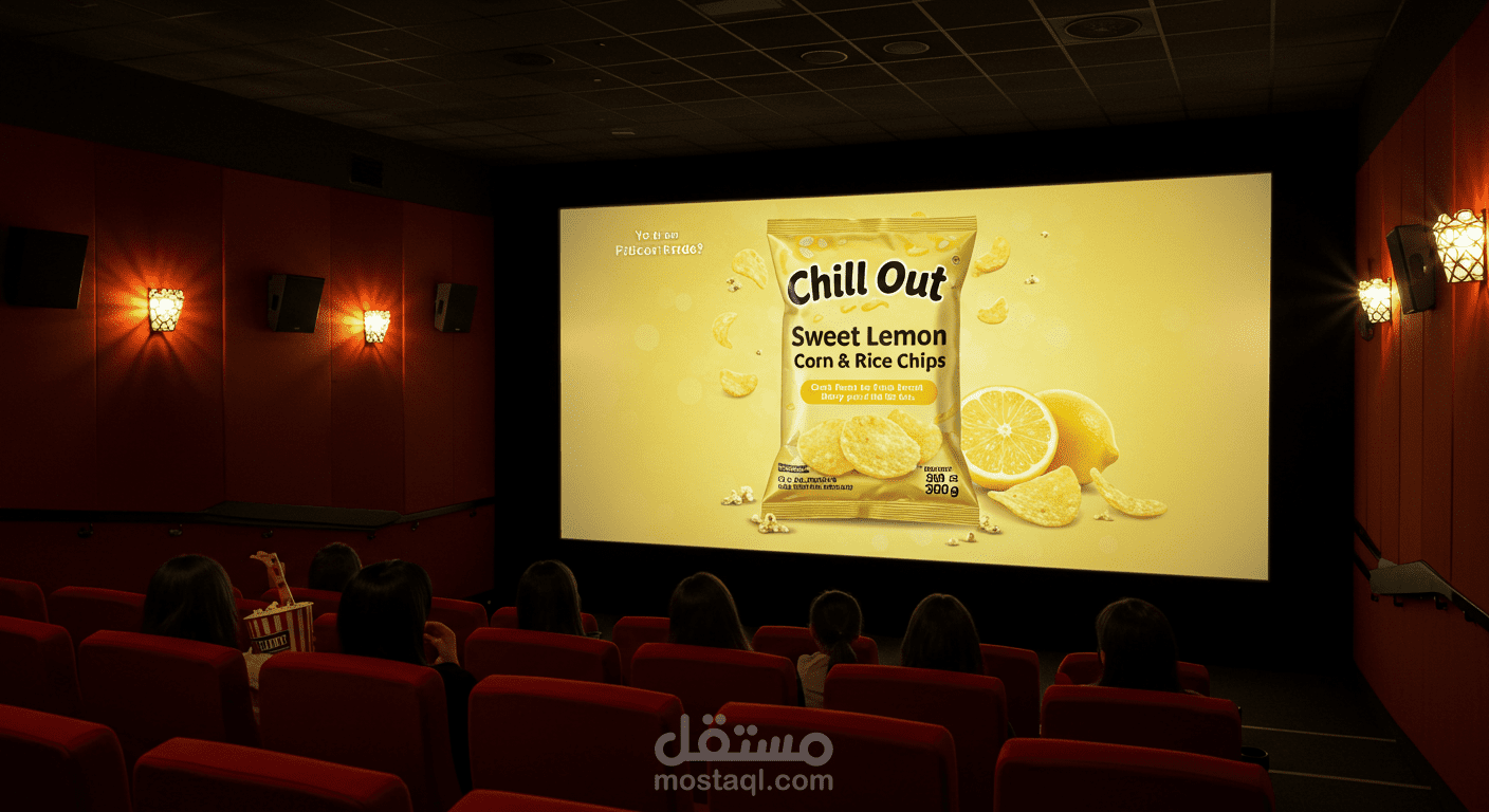 تصميم ل منتج سناكس من داخل قاعات السينما
