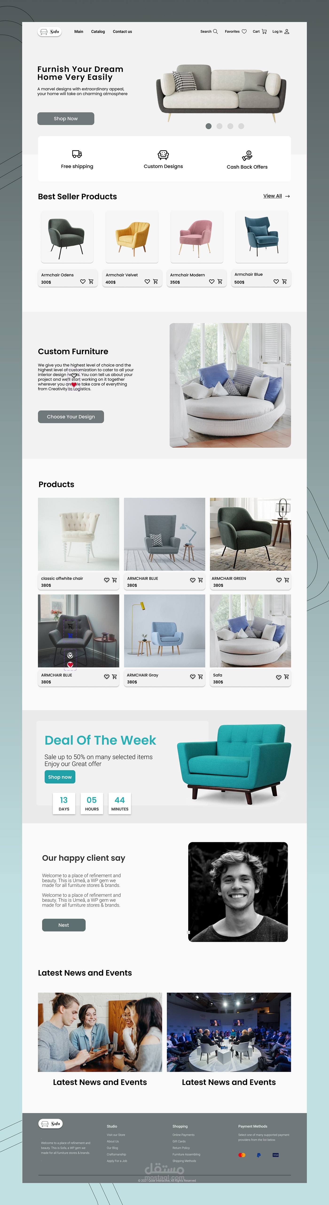 Furniture Landing page