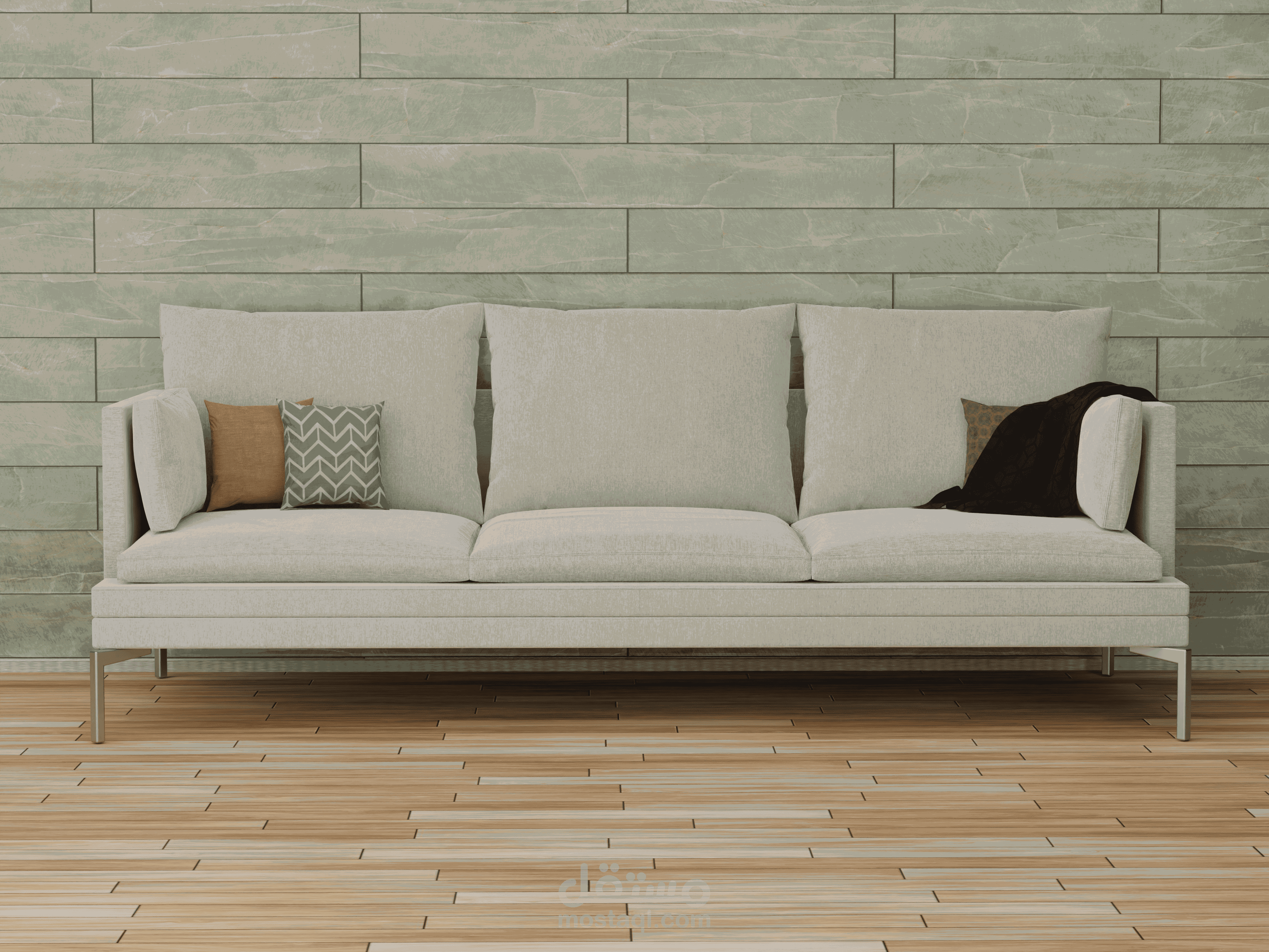 تصميم 3d ديكور و اثاث داخلي مع عرض واقعي