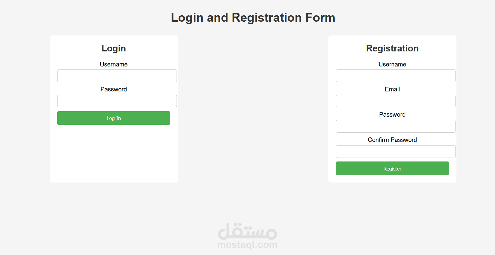 Interactive Login and Registration