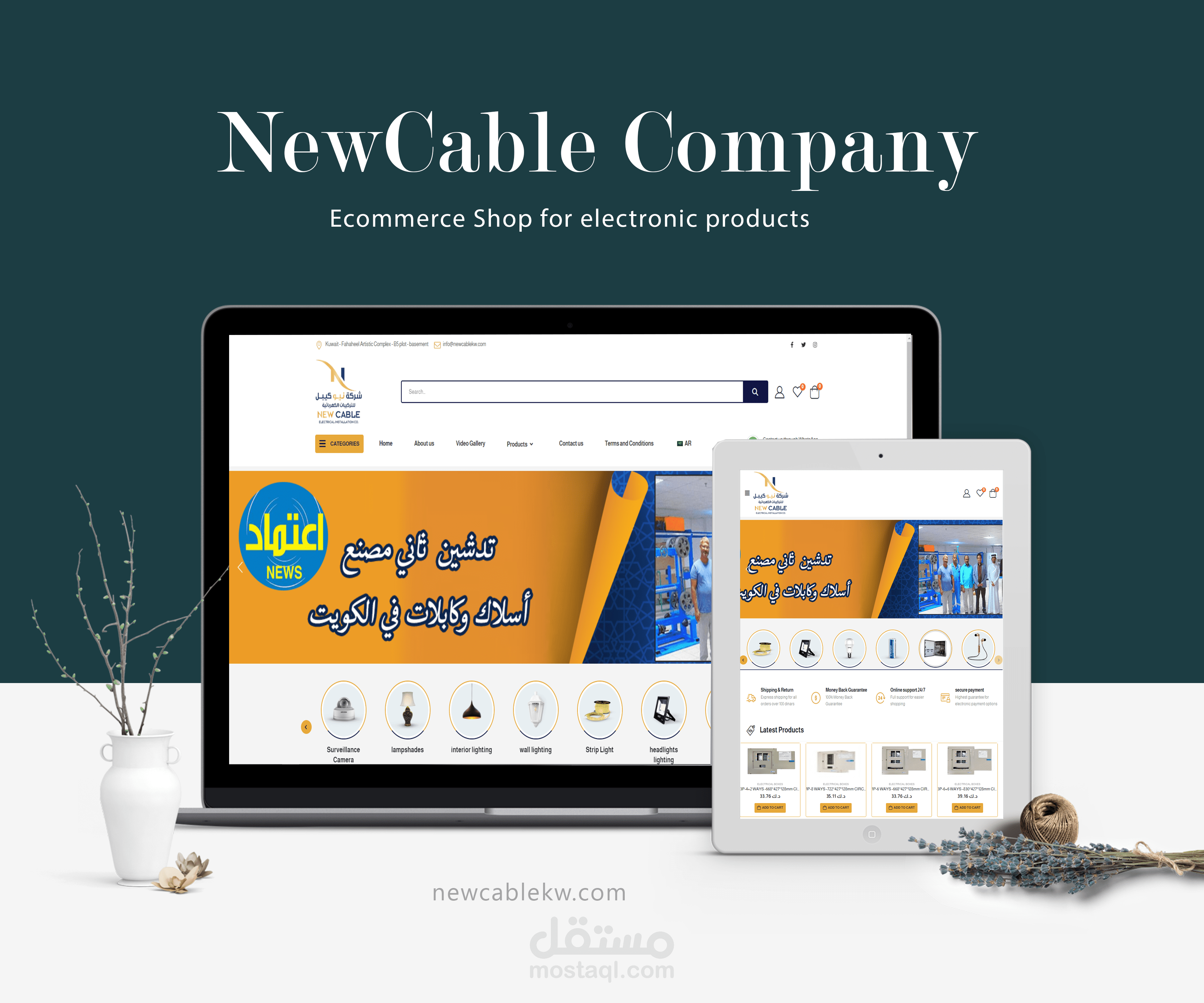 شركة نيوكيبل للتركيبات الكهربائية ( موقع Ecommerce )