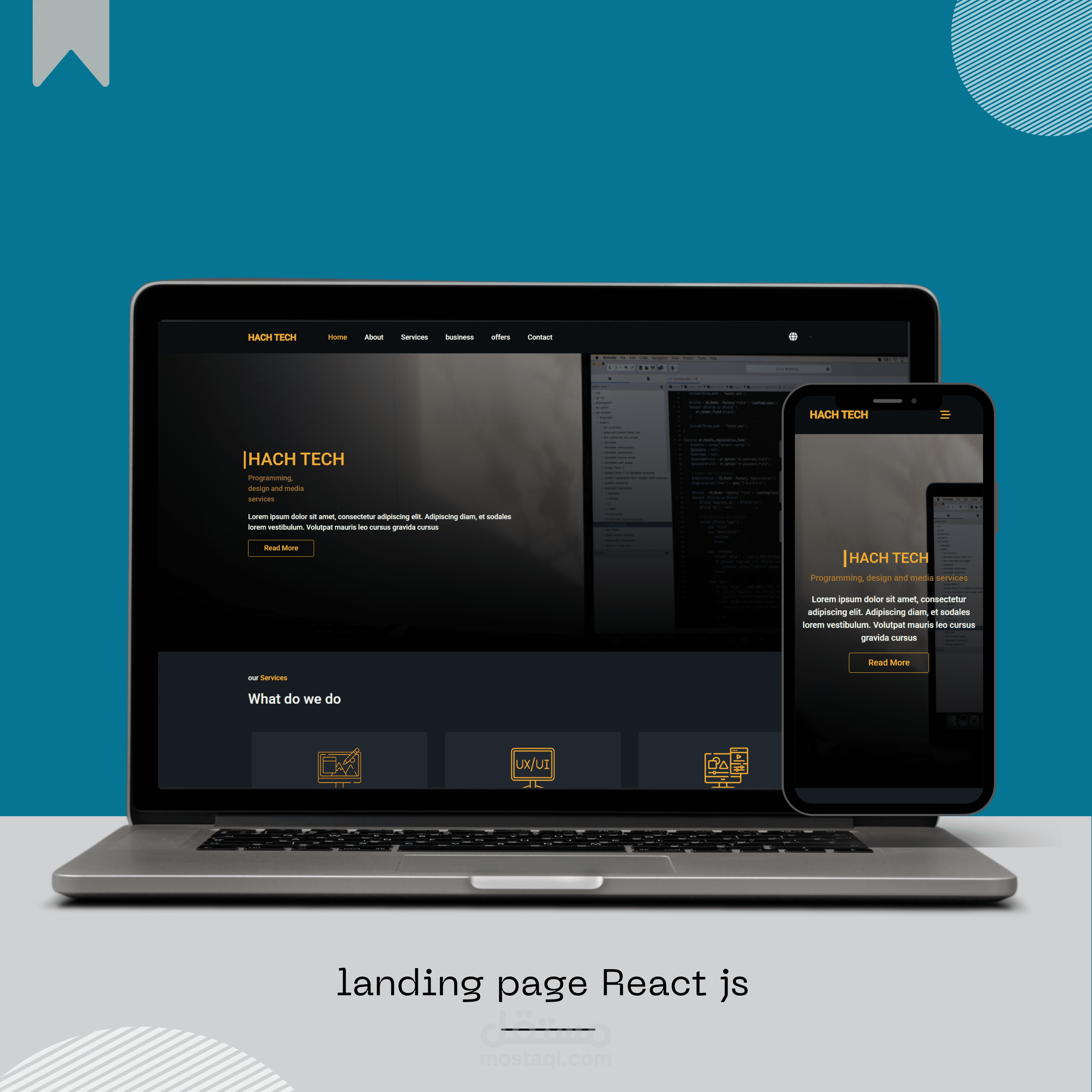 صفحة هبوط بواسطة React