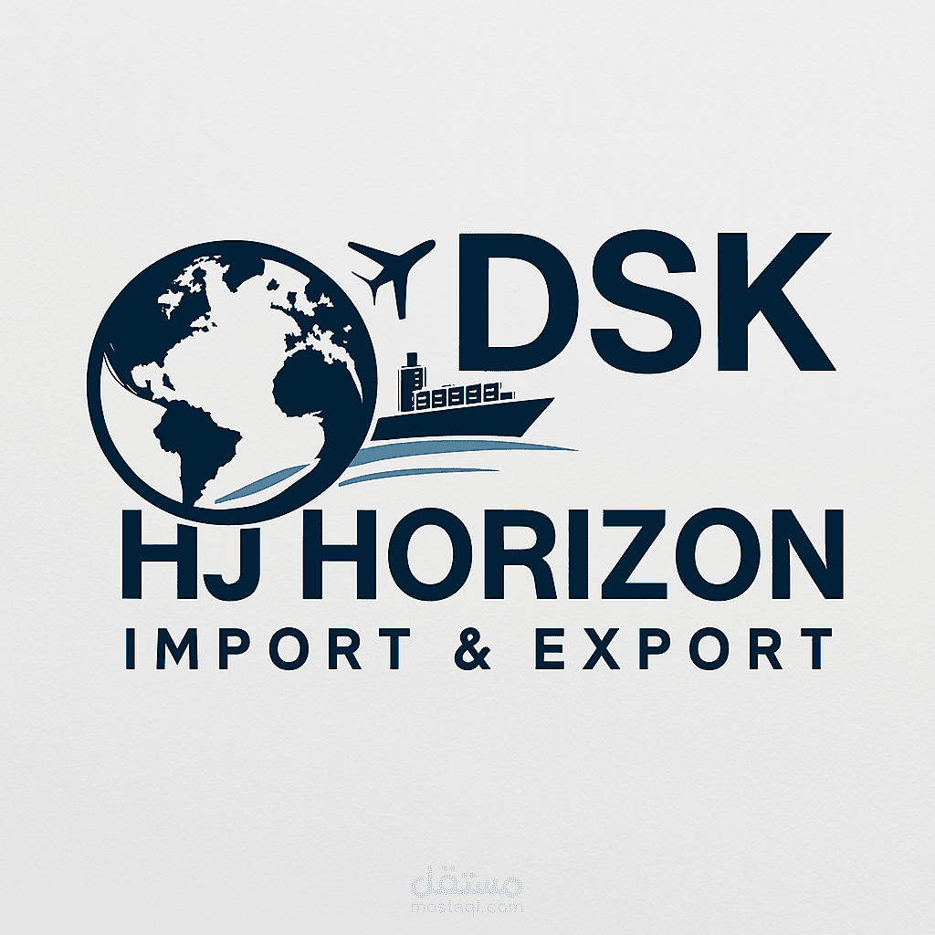 تصميم شعار احترافي لشركة استيراد وتصدير – DSK HJ Horizon