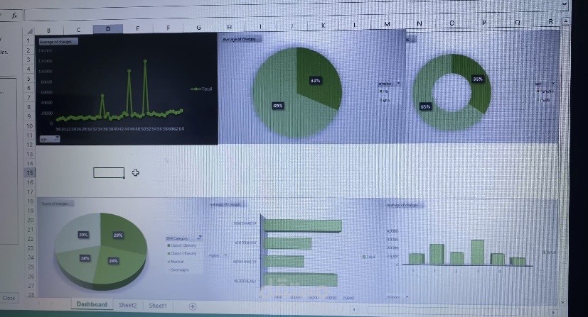 لوحة تحكم وتحليل البيانات الصحية باستخدام Microsoft Excel