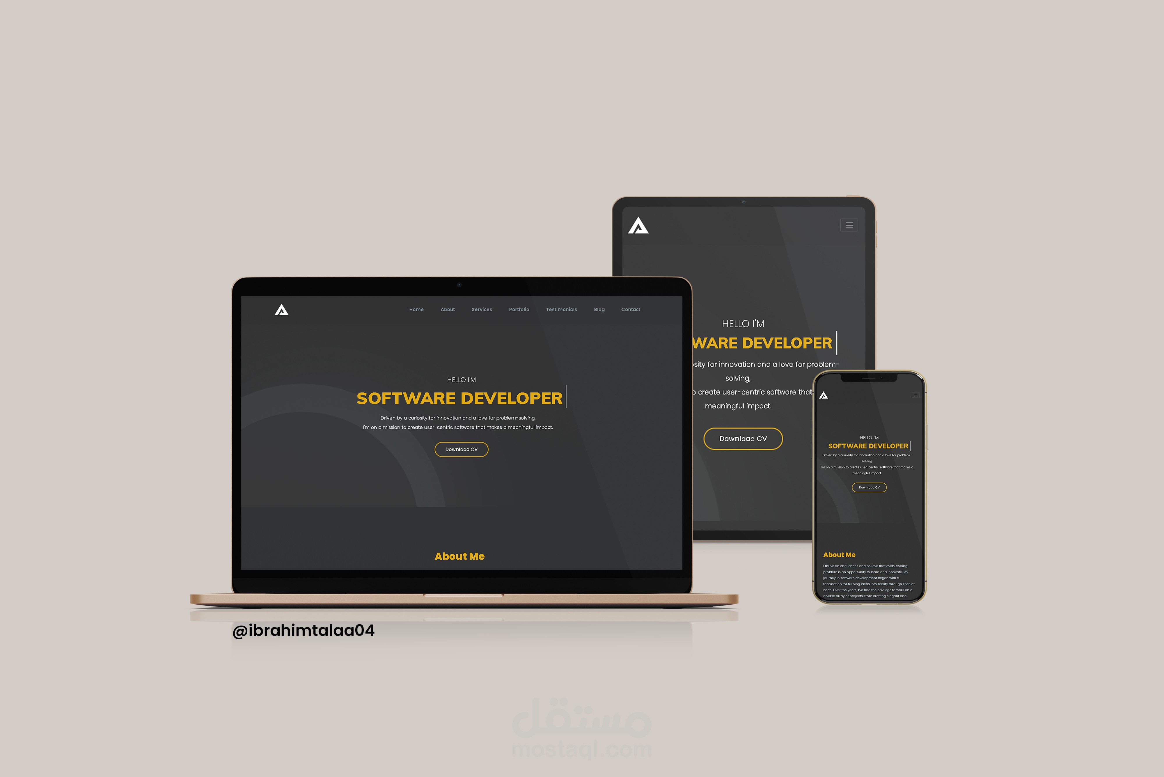 موقع شخصي Portfolio