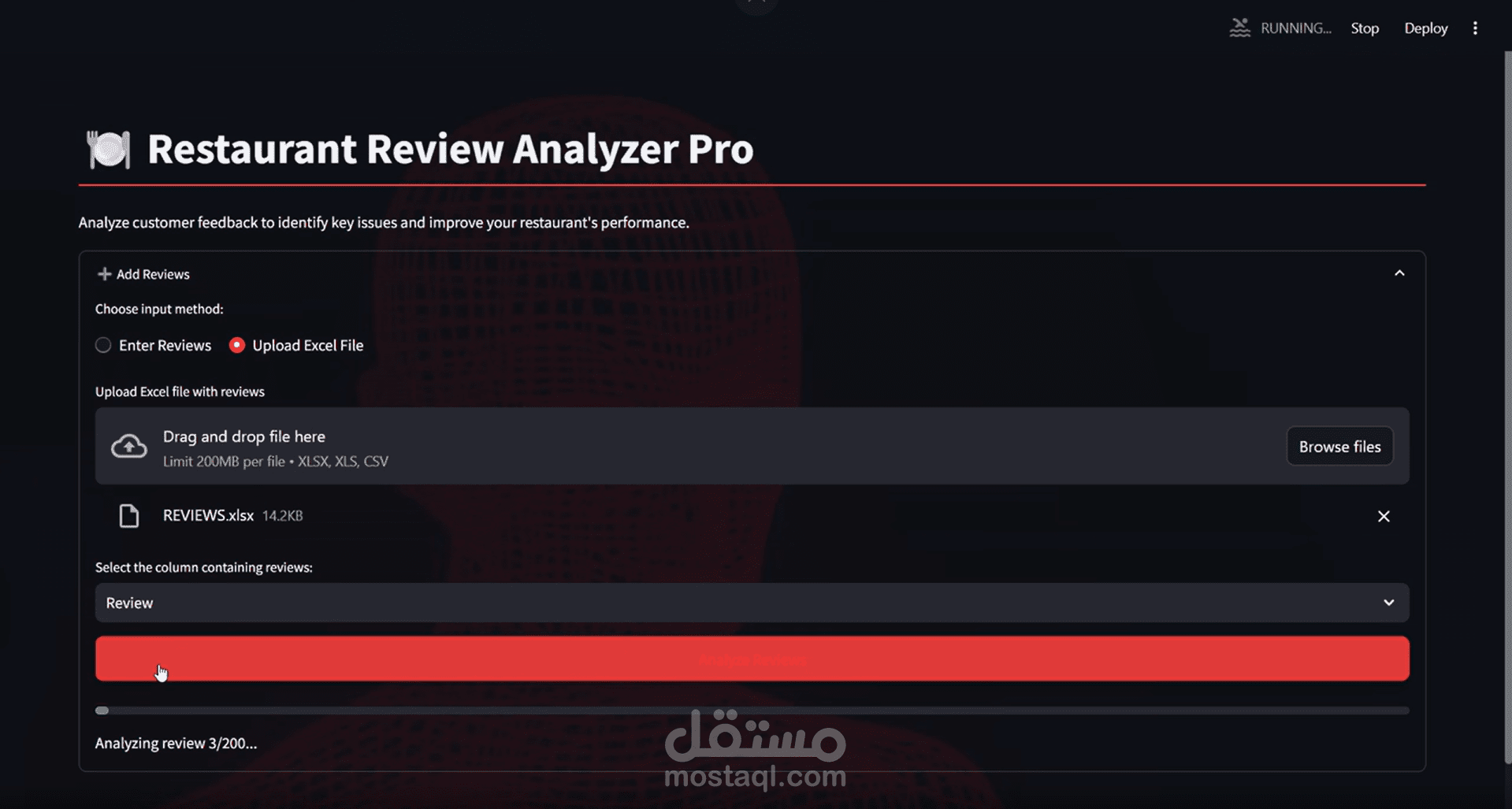 AI-Powered Restaurant Review Analyzer for Smart Feedback Insights