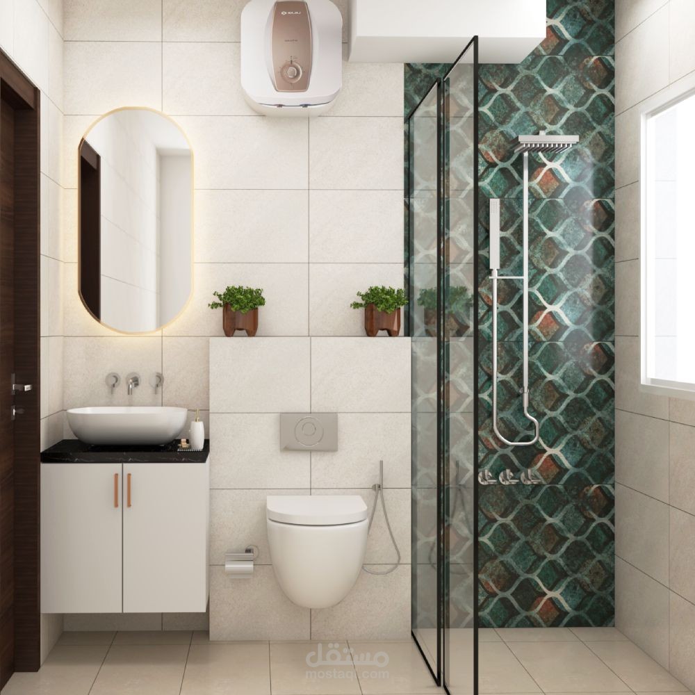 تصميم داخلي لحمامات