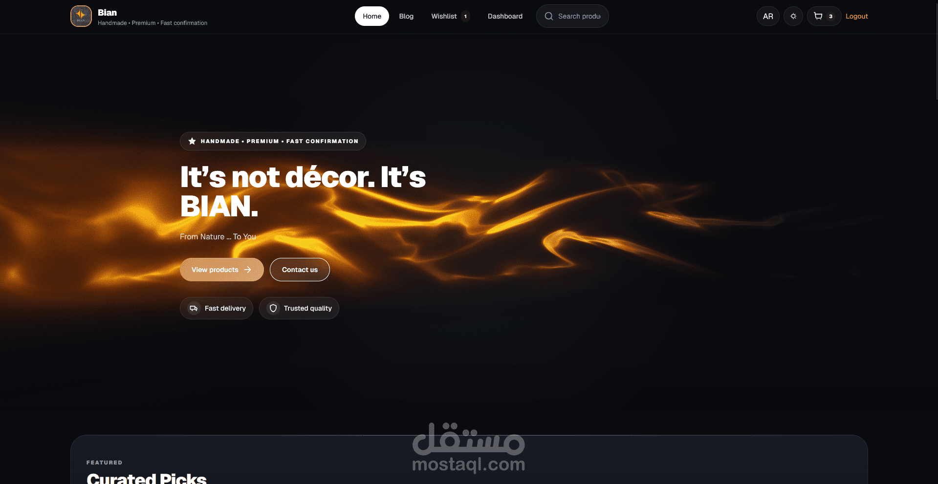منصة تجارة إلكترونية SaaS متكاملة مع لوحة تحكم وإدارة منتجات