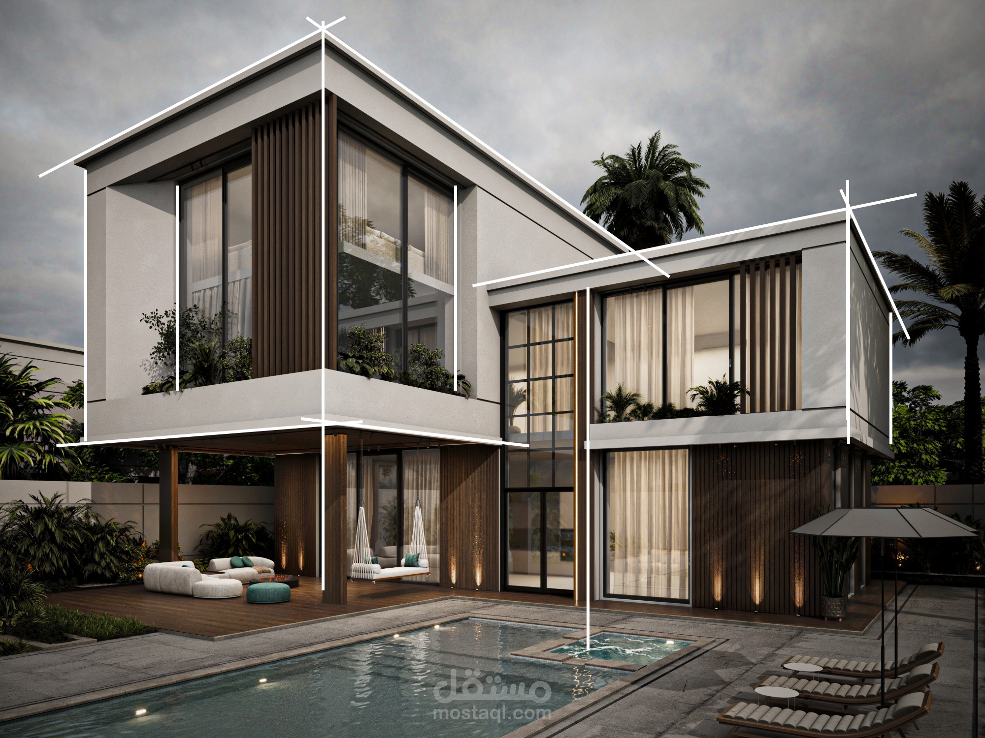 تصميم خارجي لفيلا