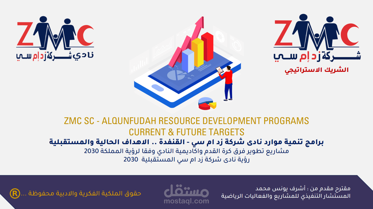 برامج تنمية موارد نادى شركة زد ام سي - القنفدة .. الاهداف الحالية والمستقبلية مشاريع تطوير فرق كرة القدم واكاديمية النادي وفقا لرؤية المملكة 2030 رؤية نادى شركة زد ام سي المستقبلية  2030