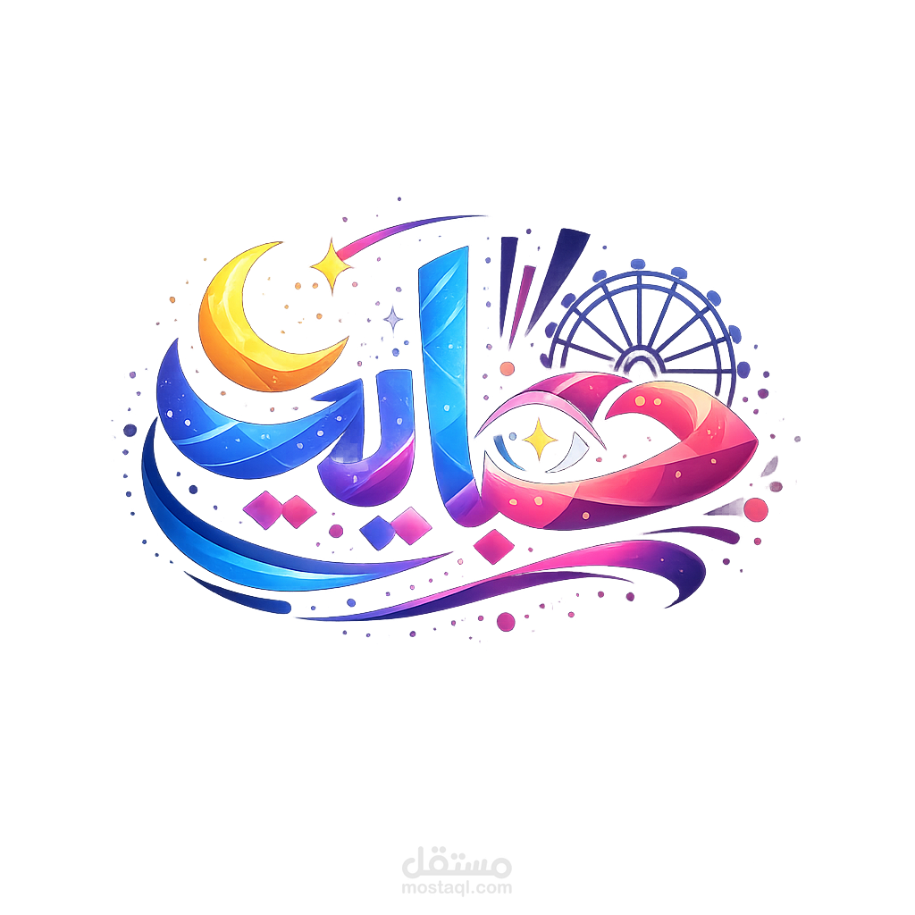 شعار لمركز ترفيهي يدعى ( حبايب)