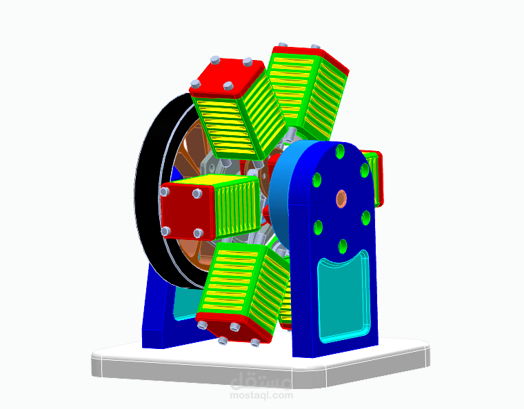 نمذجة ميكانيكية متقدمة لمحرك شعاعي (Radial Engine Design)