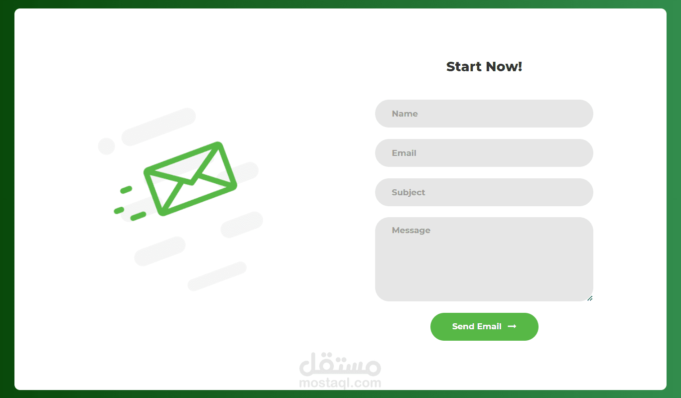 تصميم صفحة اتصل بنا (Contact-US) باستخدام HTML-CSS- JS-PHP