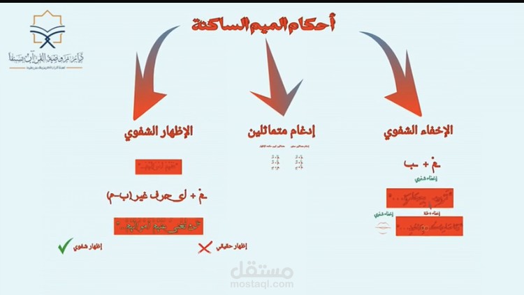 دار روضة القرآن | أحكام الميم الساكنة بالوايت بورد أنيميشن Whiteboard Animation